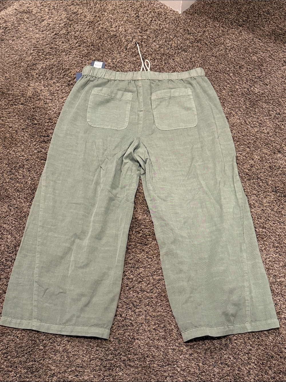 Universal Thread Relaxed Wide-Leg Linen Pants in Sage Green - Picture 4 of 5